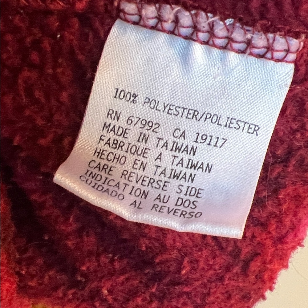 Sigrid Olsen Burgundy fleece jacket with unique buttons size large oversized - Picture 5 of 9